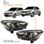 Par Farol Principal Fiat Argo Cronos 2016 Até 2024 Máscara Negra Com Led
