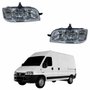 Par Farol Fiat Ducato 2005 Até 2015 Mascara Cromada
