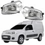 Par Farol Fiat Fiorino 2014 Até 2019 Máscara Cromada