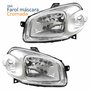 Par Farol Fiat Fiorino 2014 Até 2019 Máscara Cromada