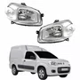 Par Farol Fiat Fiorino 2014 Até 2019 Original Máscara Cromada