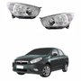 Par Farol Fiat Grand Siena 2012 Até 2016 Máscara Cromada