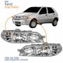 Par Farol Principal Fiat Palio 2001 2002 2003 2004 Carcaça Cinza