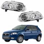 Par Farol Fiat Palio 2008 Até 2011 Máscara Cromada Com Anel Cromado