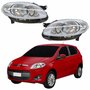 Par Farol Principal Fiat Palio 2012 2013 2014 2015 2016 Máscara Cromada