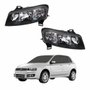 Par Farol Fiat Stilo 2003 Até 2011 Elétrico Fumê Com Auxiliar Plug Quadrado