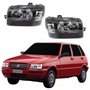 Par Farol Fiat Uno 2004 Até 2013 Máscara Negra