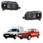 Par Farol Fiat Uno Fire Fiorino 2004 Até 2014 Mascara Negra