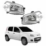 Par Farol Fiat Uno Vivace 2010 Até 2014 Original Máscara Cromada