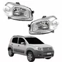 Par Farol Fiat Uno Way 2010 Até 2014 Original Máscara Cromada