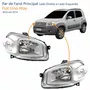 Par Farol Fiat Uno Way 2010 Até 2014 Original Máscara Cromada