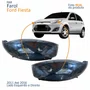 Par Farol Principal Ford Fiesta 2011 Até 2016 Máscara Negra