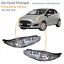 Par Farol Ford New Fiesta 2014 Até 2019 Máscara Cromada