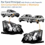 Par Farol Gm Corsa 2003 até 2012 Montana 2003 até 2010 Foco Duplo Máscara Negra Pisca Raiado