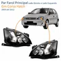 Par Farol Gm Corsa Hatch 2003 até 2012 Foco Duplo Máscara Negra Pisca Raiado