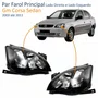 Par Farol Gm Corsa Sedan 2003 até 2012 Foco Duplo Máscara Negra Pisca Raiado