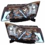 Par Farol Gm Cruze 2011 Até 2016 Máscara Negra