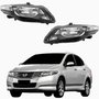 Par Farol Honda City 2010 2011 2012 2013 2014 Mascara Negra