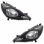 Par Farol Honda Fit 2013 2014 Mascara Negra