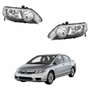 Par Farol Honda New Civic 2007 2008 2009 2010 2011 Mascara Cromada