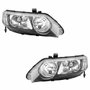 Par Farol Honda New Civic 2007 2008 2009 2010 2011 Mascara Cromada
