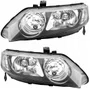 Par Farol Honda New Civic 2007 2008 2009 2010 2011 Mascara Cromada