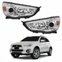 Par Farol Principal Mitsubishi Asx 2010 Até 2016 Máscara Cromada