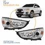 Par Farol Principal Mitsubishi Asx 2010 Até 2016 Máscara Cromada