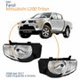 Par Farol Principal Mitsubishi L200 Triton 2008 Até 2017 Pisca Cristal