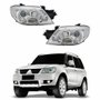 Par Farol Mitsubishi Pajero Tr4 2010 2011 2012 2013 2014 Máscara Cromada