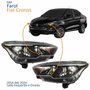 Par Farol Principal Fiat Cronos 2016 Até 2024 Máscara Negra Com Led