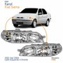 Par Farol Principal Fiat Siena Fire 2001 2002 2003 2004 Carcaça Cinza