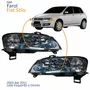 Par Farol Principal Fiat Stilo 2003 Até 2011 Elétrico Cromado Com Auxiliar Plug Quadrado