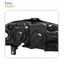 Par Farol Principal Fiat Strada 2008 Até 2012 Máscara Cromada Anel Negro