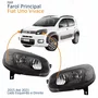 Par Farol Principal Fiat Uno Vivace 2015 Até 2021 Máscara Negra