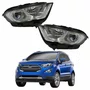 Par Farol Principal Ford Ecosport 2018 2019 2020 2021 Máscara Cromada Com Led