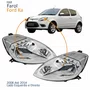 Par Farol Principal Ford Ka 2008 Até 2014 Máscara Cromada
