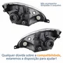 Par Farol Principal Ford Ka 2008 Até 2014 Máscara Cromada