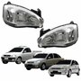Par Farol Principal Gm Corsa 2003 Até 2012 Montana 2003 Até 2010 Pisca Raiado Máscara Cromada