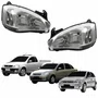 Par Farol Principal Gm Corsa 2003 Até 2012 Montana 2003 Até 2010 Pisca Raiado Máscara Cromada