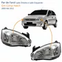 Par Farol Principal Gm Corsa Hatch 2003 Até 2012 Pisca Raiado Máscara Cromada