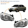 Par Farol Principal Gm Corsa Sedan 2003 Até 2012 Pisca Raiado Máscara Cromada