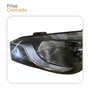 Par Farol Principal Hyundai Hb20x 2012 Até 2016 Máscara Negra Com Friso Cromado