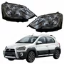 Par Farol Principal Toyota Etios Cross 2012 Até 2019 Carcaça Preta