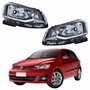 Par Farol Principal Vw Gol G7 2016 2017 Foco Simples Friso Cromado