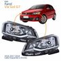 Par Farol Principal Vw Gol G7 2016 2017 Foco Simples Friso Cromado