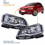 Par Farol Principal Vw Gol G7 2016 Até 2018 Foco Simples Friso Cromado