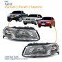 Par Farol Principal Vw Gol Parati Saveiro 1999 Até 2005 Foco Simples Máscara Cromada