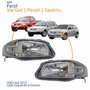 Par Farol Principal Vw Gol Parati Saveiro 2005 Até 2012 Máscara Cinza