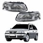 Par Farol Principal Vw Parati 1999 Até 2005 Foco Simples Máscara Cromada